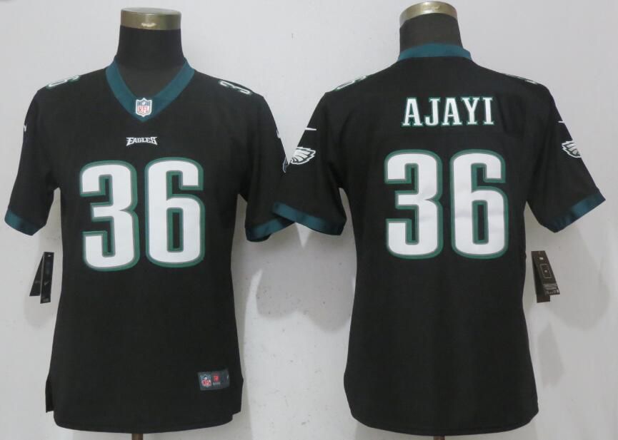 Women Philadelphia Eagles #36 Ajayi Black Vapor Untouchable Nike Player NFL Jerseys->women nfl jersey->Women Jersey